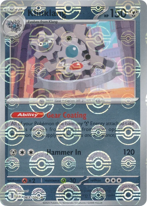 Klinklang — Black Bolt - Poké Ball Reverse Holo