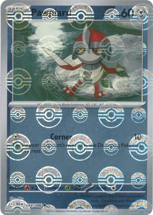 Pawniard — Black Bolt - Poké Ball Reverse Holo