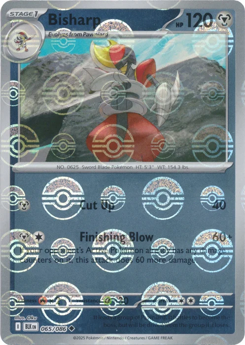 Bisharp — Black Bolt - Poké Ball Reverse Holo