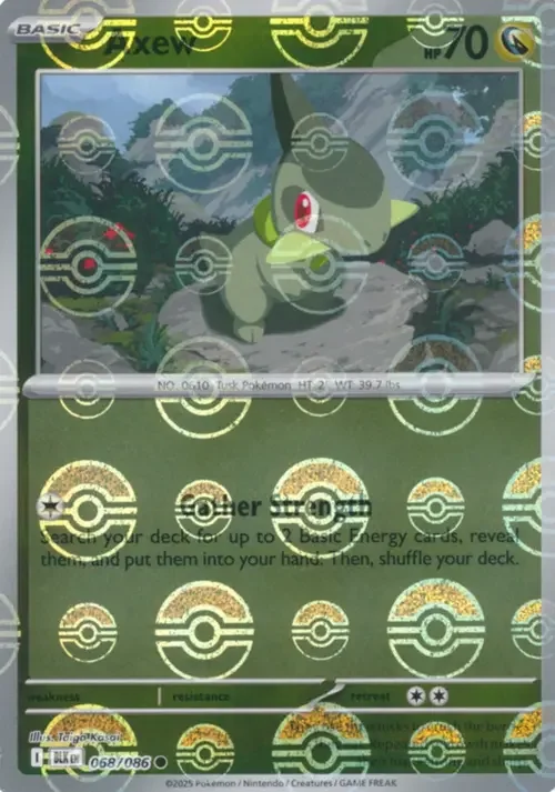 Axew — Black Bolt - Poké Ball Reverse Holo