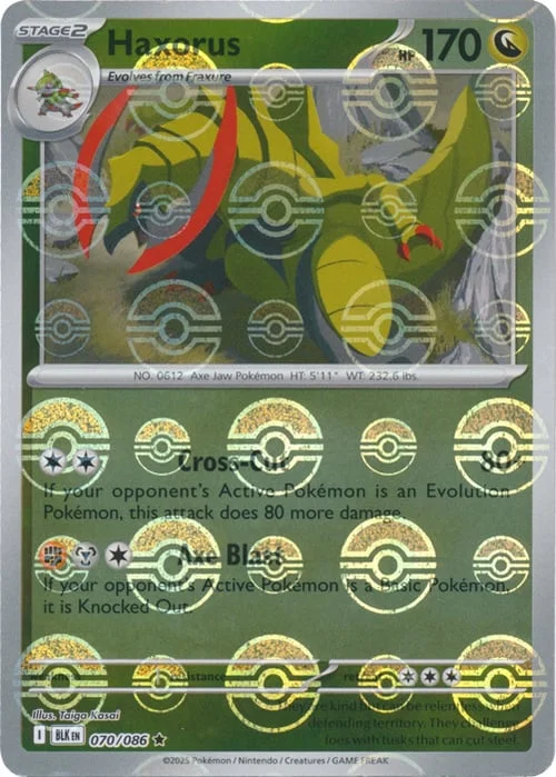 Haxorus — Black Bolt - Poké Ball Reverse Holo