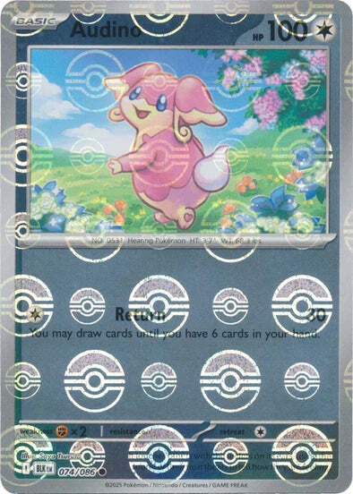 Audino — Black Bolt - Poké Ball Reverse Holo