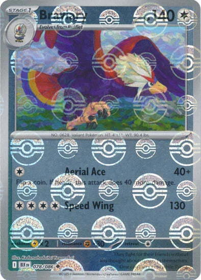 Braviary — Black Bolt - Poké Ball Reverse Holo