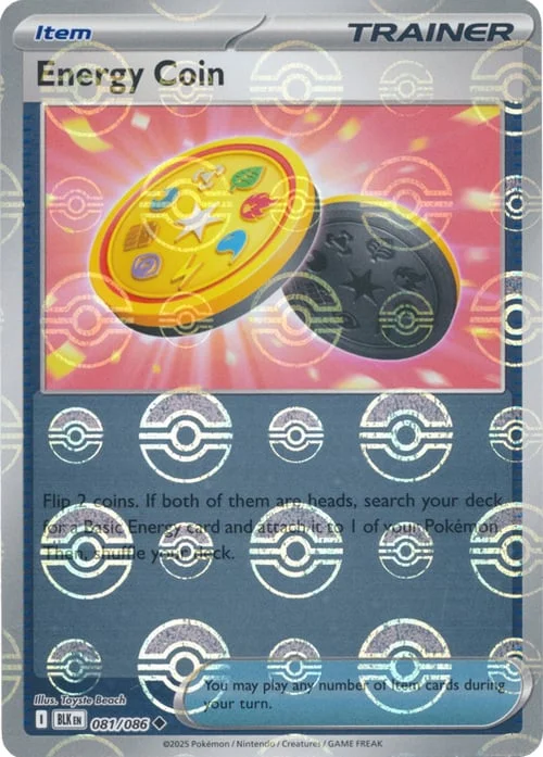 Energy Coin — Black Bolt - Poké Ball Reverse Holo