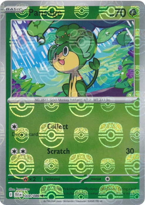 Pansage — Black Bolt - Master Ball Reverse Holo
