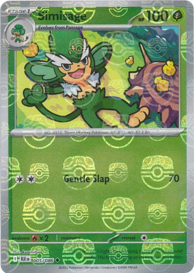 Simisage — Black Bolt - Master Ball Reverse Holo