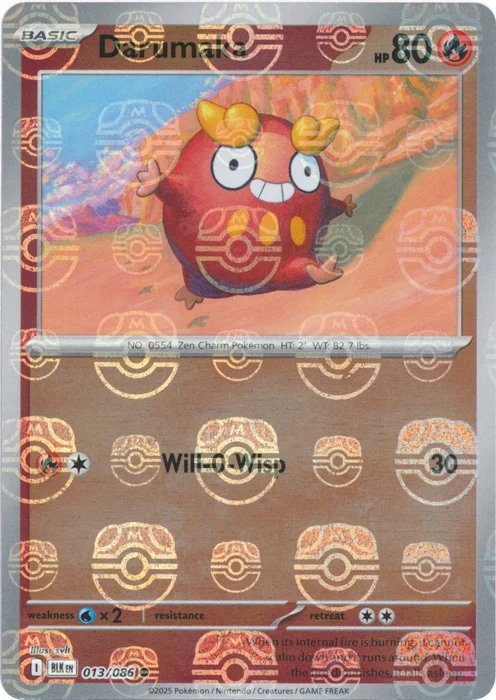 Darumaka — Black Bolt - Master Ball Reverse Holo