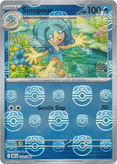 Simipour — Black Bolt - Master Ball Reverse Holo
