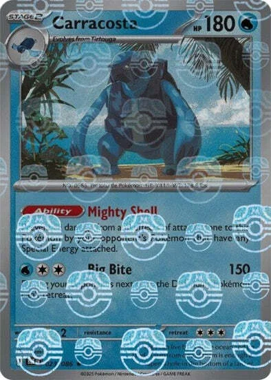 Carracosta — Black Bolt - Master Ball Reverse Holo