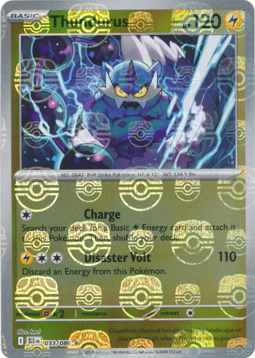 Thundurus — Black Bolt - Master Ball Reverse Holo