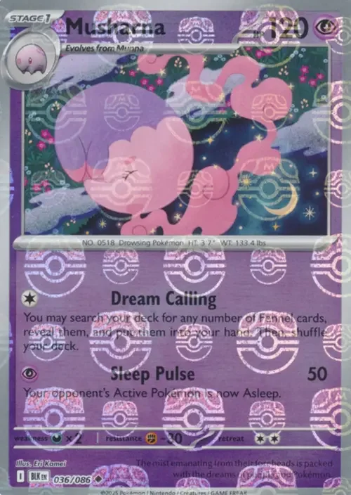 Musharna — Black Bolt - Master Ball Reverse Holo