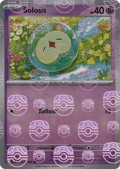 Solosis — Black Bolt - Master Ball Reverse Holo