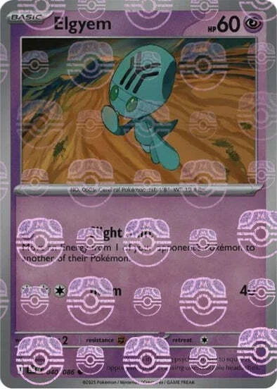 Elgyem — Black Bolt - Master Ball Reverse Holo