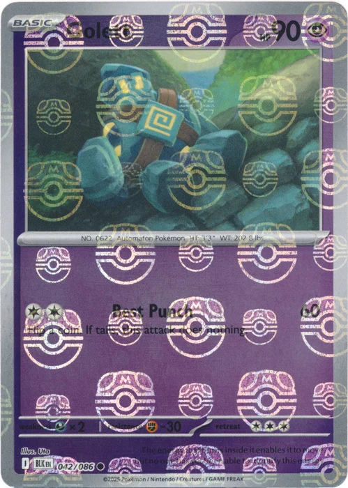 Golett — Black Bolt - Master Ball Reverse Holo