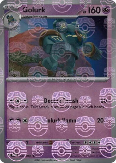 Golurk — Black Bolt - Master Ball Reverse Holo