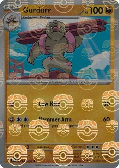 Gurdurr — Black Bolt - Master Ball Reverse Holo
