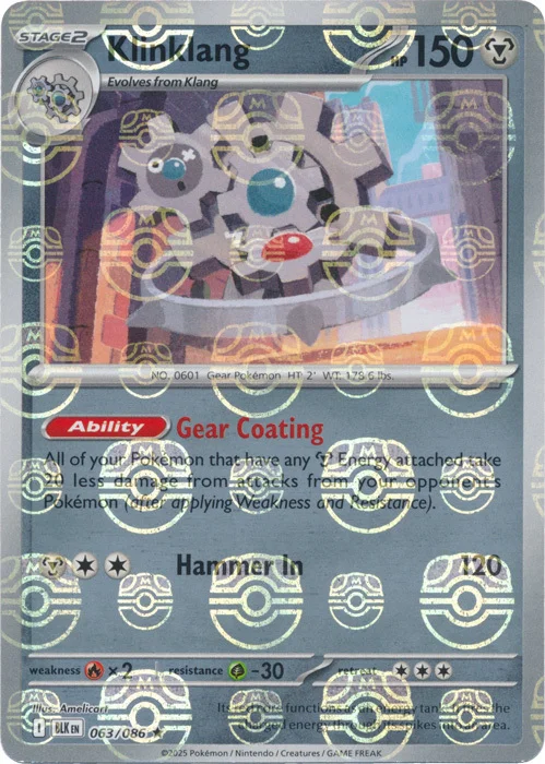 Klinklang — Black Bolt - Master Ball Reverse Holo