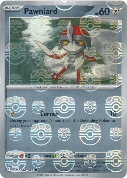 Pawniard — Black Bolt - Master Ball Reverse Holo