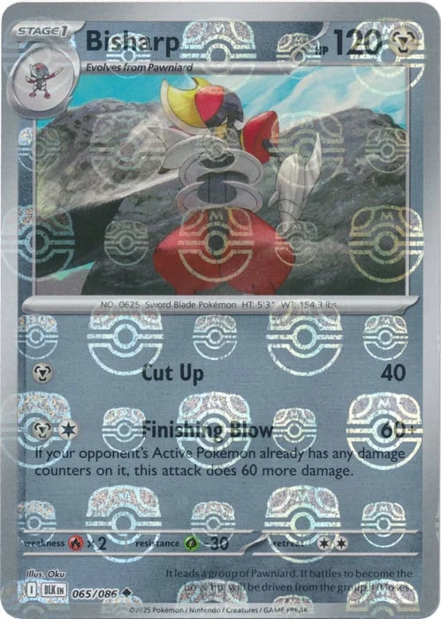 Bisharp — Black Bolt - Master Ball Reverse Holo