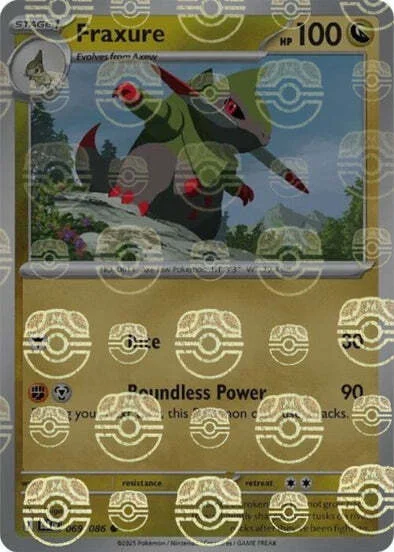 Fraxure — Black Bolt - Master Ball Reverse Holo