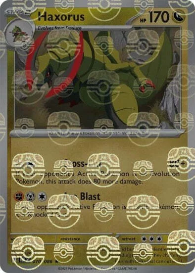 Haxorus — Black Bolt - Master Ball Reverse Holo