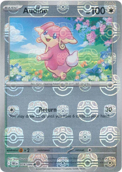 Audino — Black Bolt - Master Ball Reverse Holo