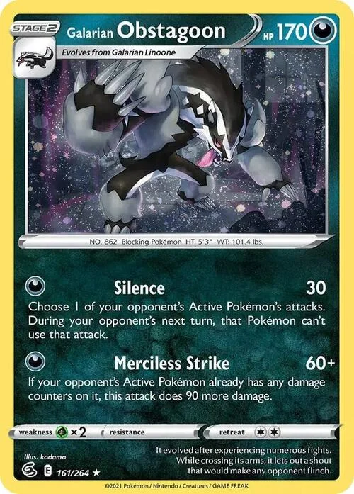 Galarian Obstagoon — Theme Deck & Blisters Exclusives