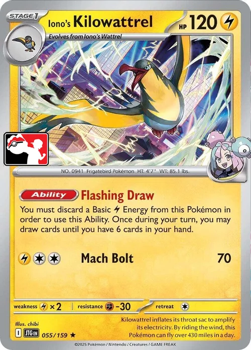 Iono's Kilowattrel — Play! Pokémon Prize Pack Series