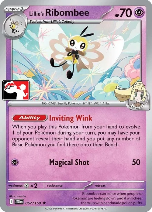 Lillie's Ribombee — Play! Pokémon Prize Pack Series