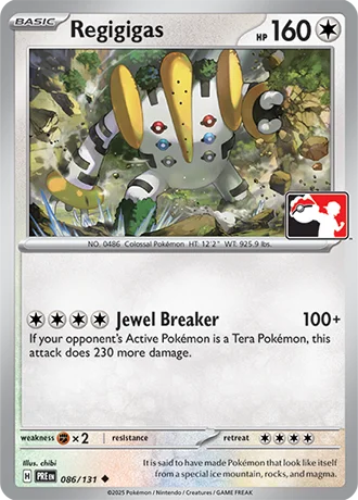 Regigigas — Play! Pokémon Prize Pack Series