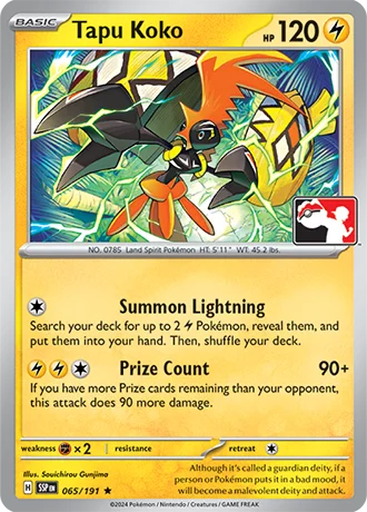 Tapu Koko — Play! Pokémon Prize Pack Series