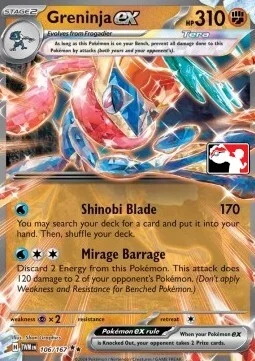 Greninja ex — Play! Pokémon Prize Pack Series