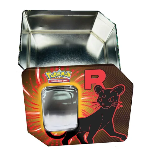 Empty Team Rocket's Persian ex Tin — Scarlet & Violet Products