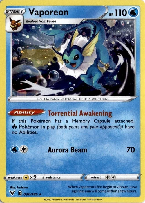 Vaporeon — Theme Deck & Blisters Exclusives