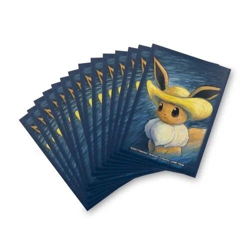 Pokémon Center × Van Gogh Museum: Eevee Inspired by Self-Portrait with Straw Hat Card Sleeves — Pokémon Center