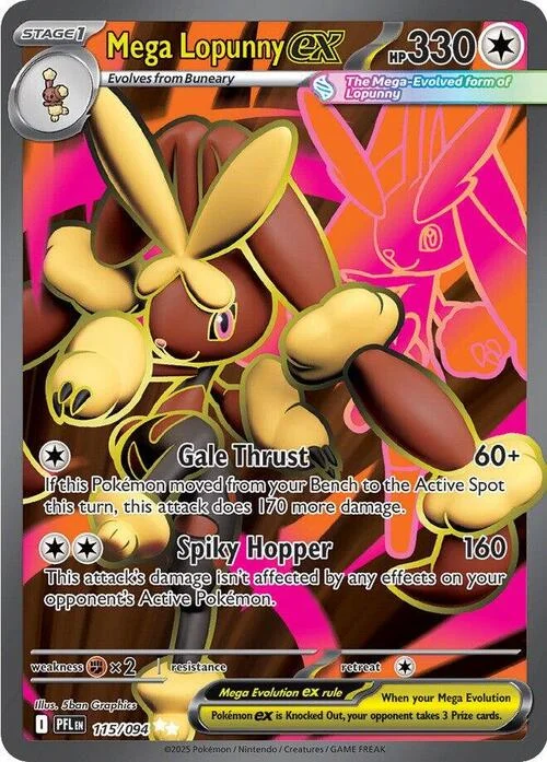 Mega Lopunny ex — Phantasmal Flames