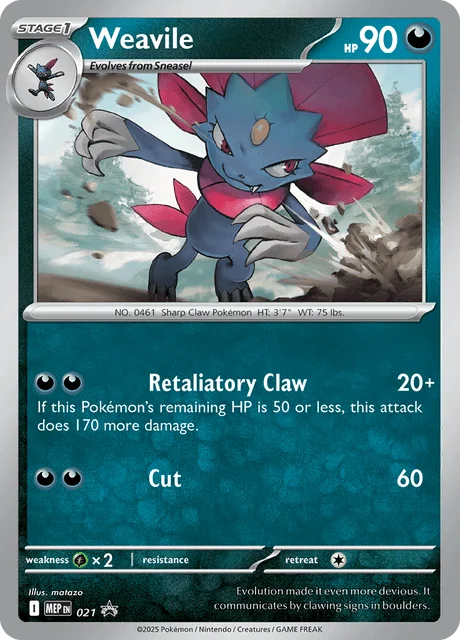 Weavile — MEP Black Star Promos