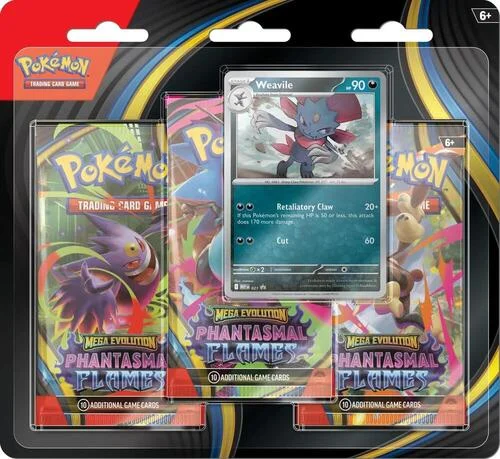 Phantasmal Flames: Weavile 3-Pack Blister — Phantasmal Flames