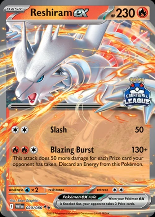 Reshiram ex — League Promos