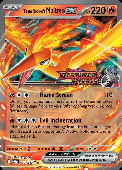 Team Rocket's Moltres ex — Theme Deck & Blisters Exclusives