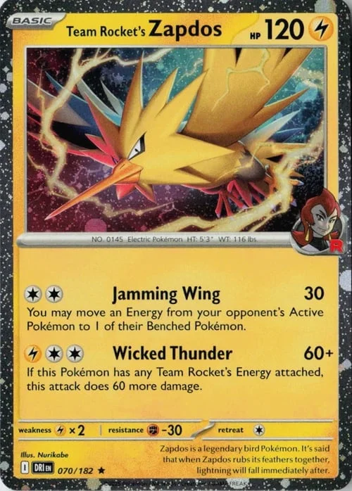 Team Rocket's Zapdos — Theme Deck & Blisters Exclusives