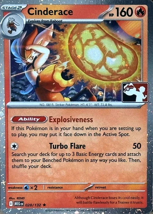 Cinderace — Play! Pokémon Prize Pack Series