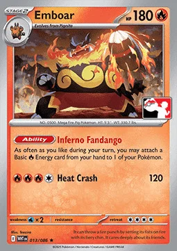 Emboar — Play! Pokémon Prize Pack Series