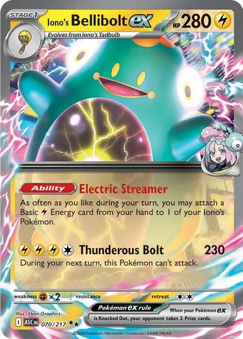Iono's Bellibolt ex — Ascended Heroes