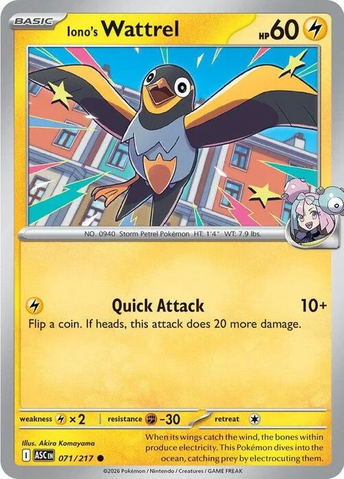 Iono's Wattrel — Ascended Heroes