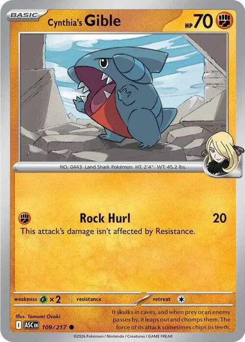 Cynthia's Gible — Ascended Heroes