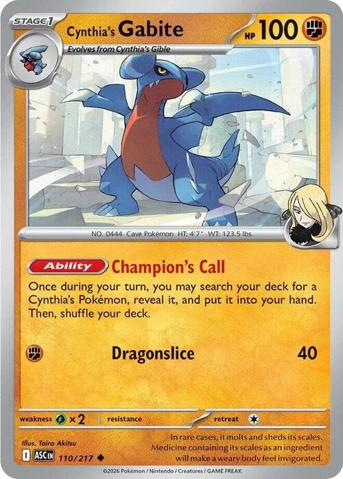 Cynthia's Gabite — Ascended Heroes
