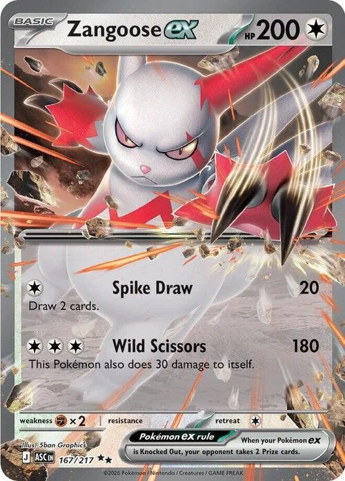 Zangoose ex — Ascended Heroes