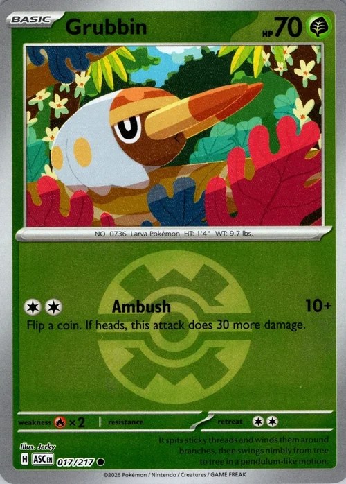 Grubbin — Ascended Heroes - Ball & Rocket Reverse Holo