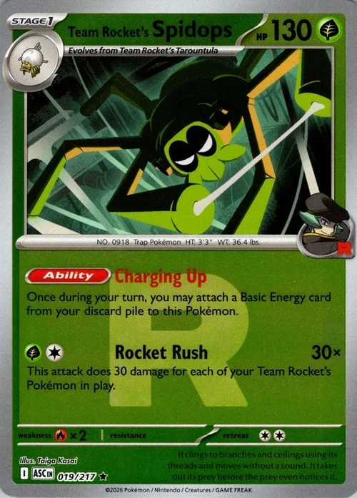 Team Rocket's Spidops — Ascended Heroes - Ball & Rocket Reverse Holo